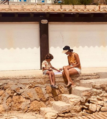 Cala Molins Cala San Vicente madre e hijo